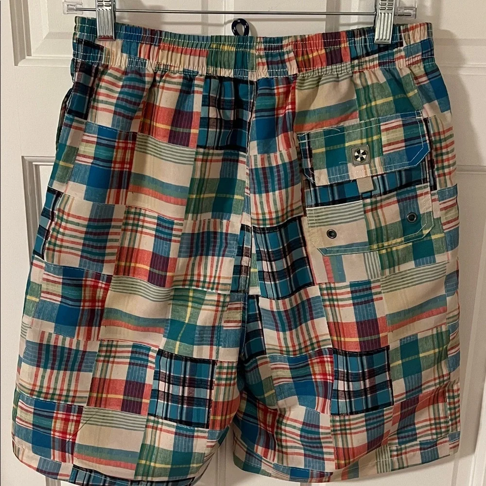 Castaway Nantucket Island Sandbar Swim Trunk Chatham Patch Madras Small NEW